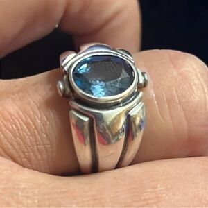 925 STERLING SILVER and BLUE TOPAZ